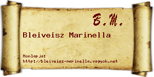 Bleiveisz Marinella névjegykártya